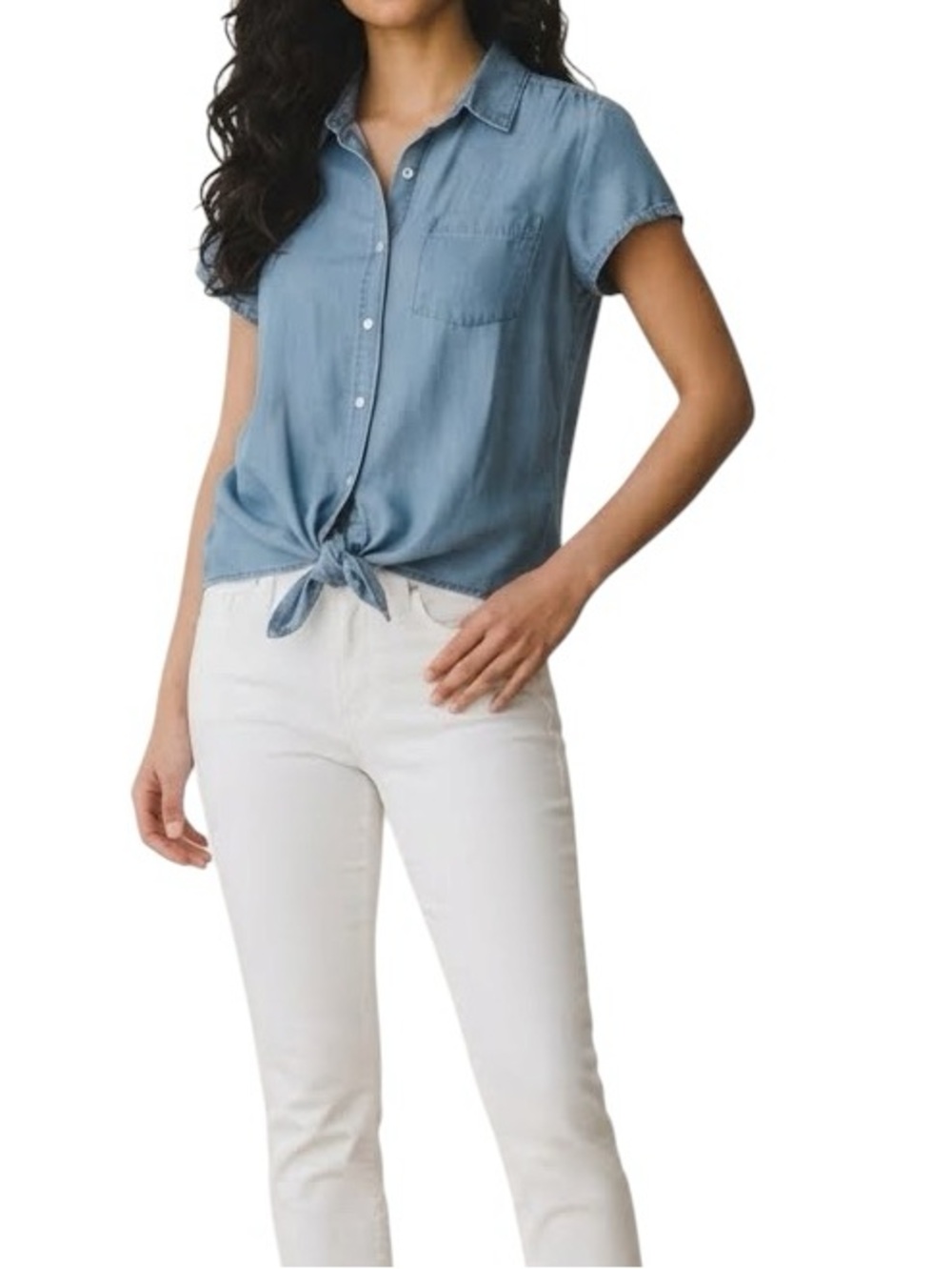Vinton Blue Button-Up Denim Shirt Size S